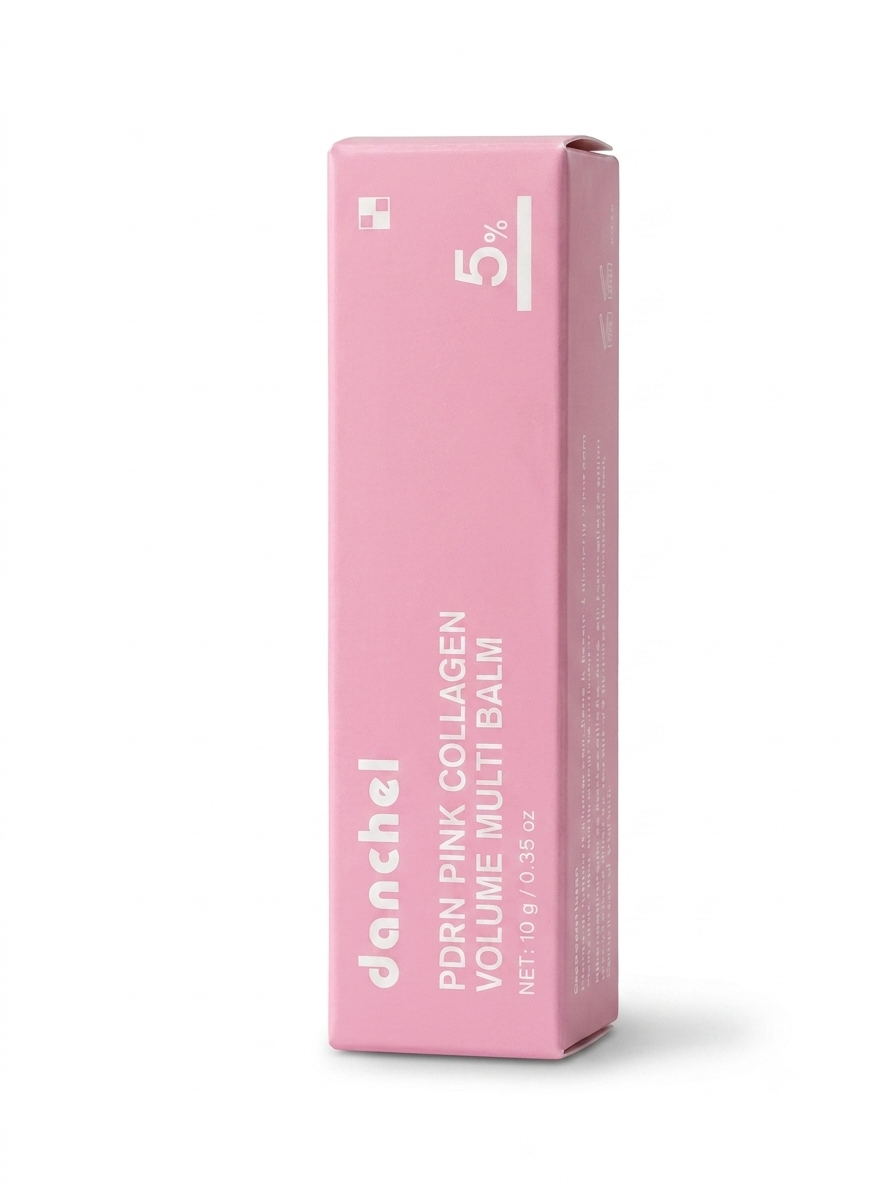 danchel PDRN Pink Collagen Volume Multi Balm, 10g Lock in Moisture, Firming Contour, Boosts Collagen Synthesis, Lightweight Formula, Stick Applicator