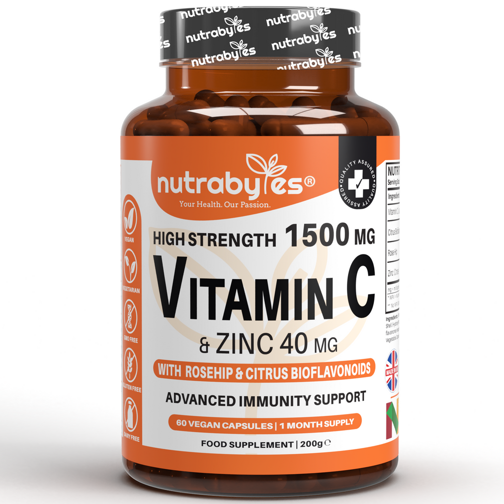 Vitamin C & Zinc, Rose Hip, Citrus Bioflavonoids, 60 Vegan Capsules (1 Month)