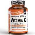 Vitamin C & Zinc, Rose Hip, Citrus Bioflavonoids, 60 Vegan Capsules (1 Month)