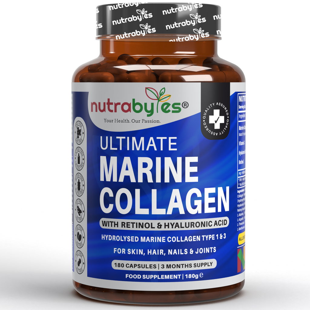 Marine Collagen Capsules with Vitamin C and Hyaluronic Acid (90 Days)
