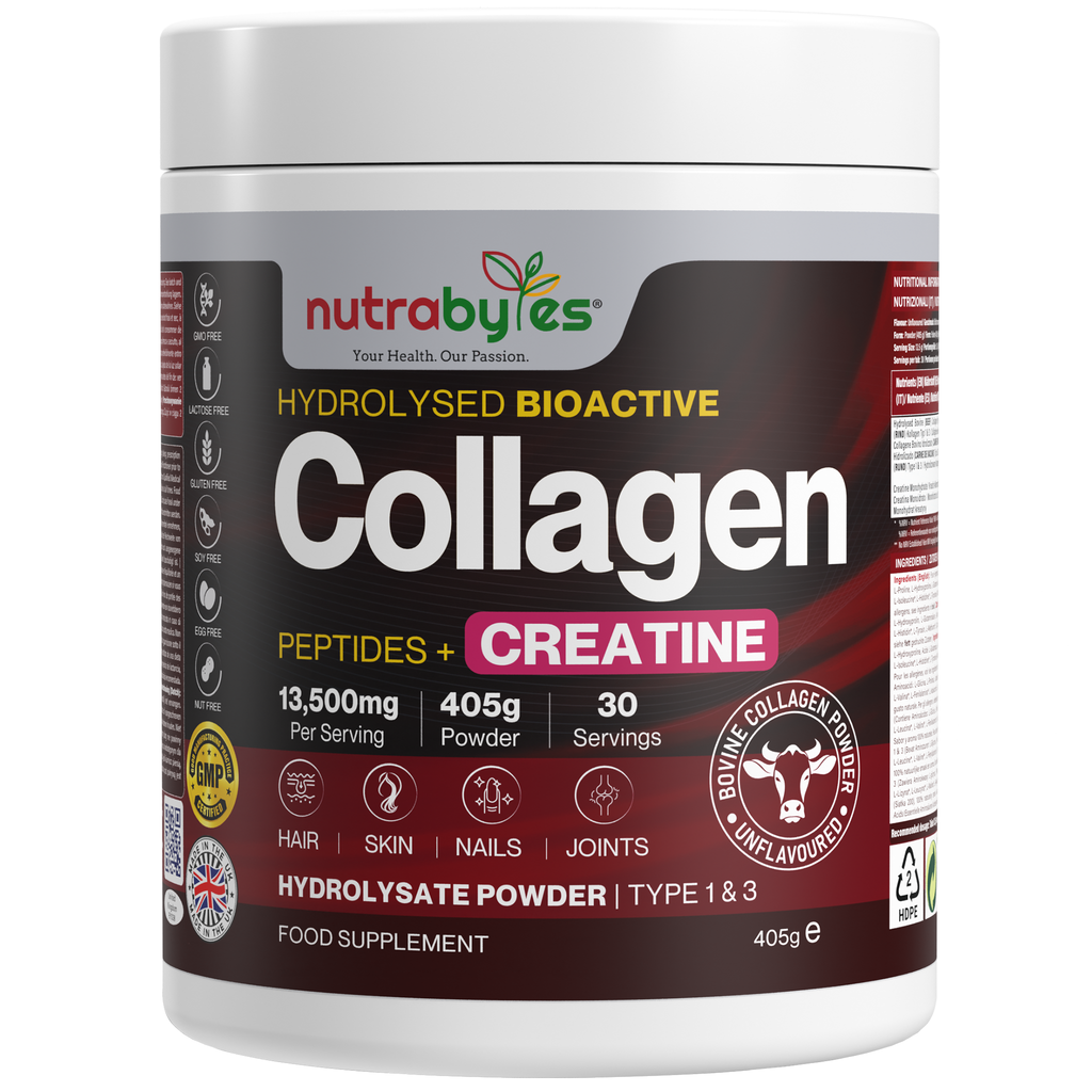 Collagen Powder with Creatine Monohydrate | Unflavoured | 405g | Made in UK