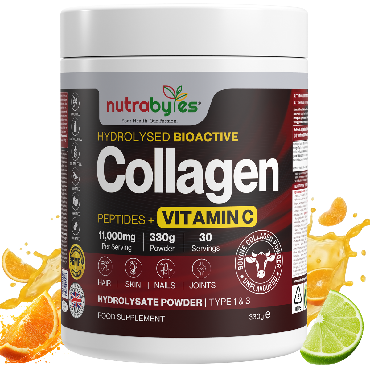 Collagen Powder with Vitamin C | 11,000mg | Unflavoured | 330g | 30 Days