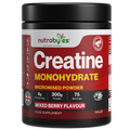 Creatine Monohydrate Powder | Micronised 200 Mesh | 300g | Mixed Berry Flavour | 4G Per Serving | Vegan Certified