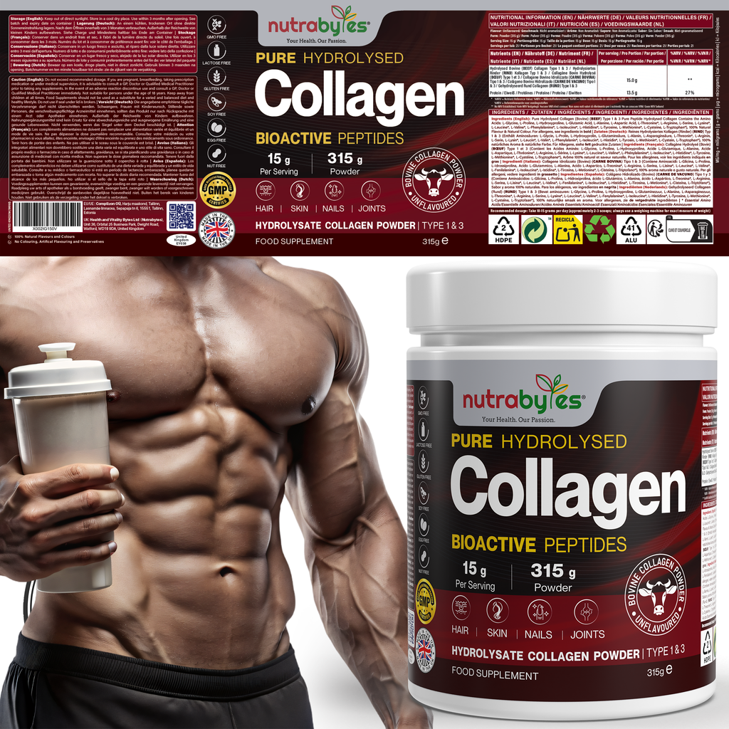 Bovine Collagen Powder, 15,000mg Per Serving, Unflavoured (21 Days)