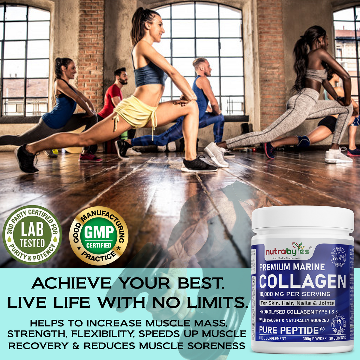 Marine Collagen Powder 10000mg | Type 1 & 3 Unflavoured | Wild Caught Fish