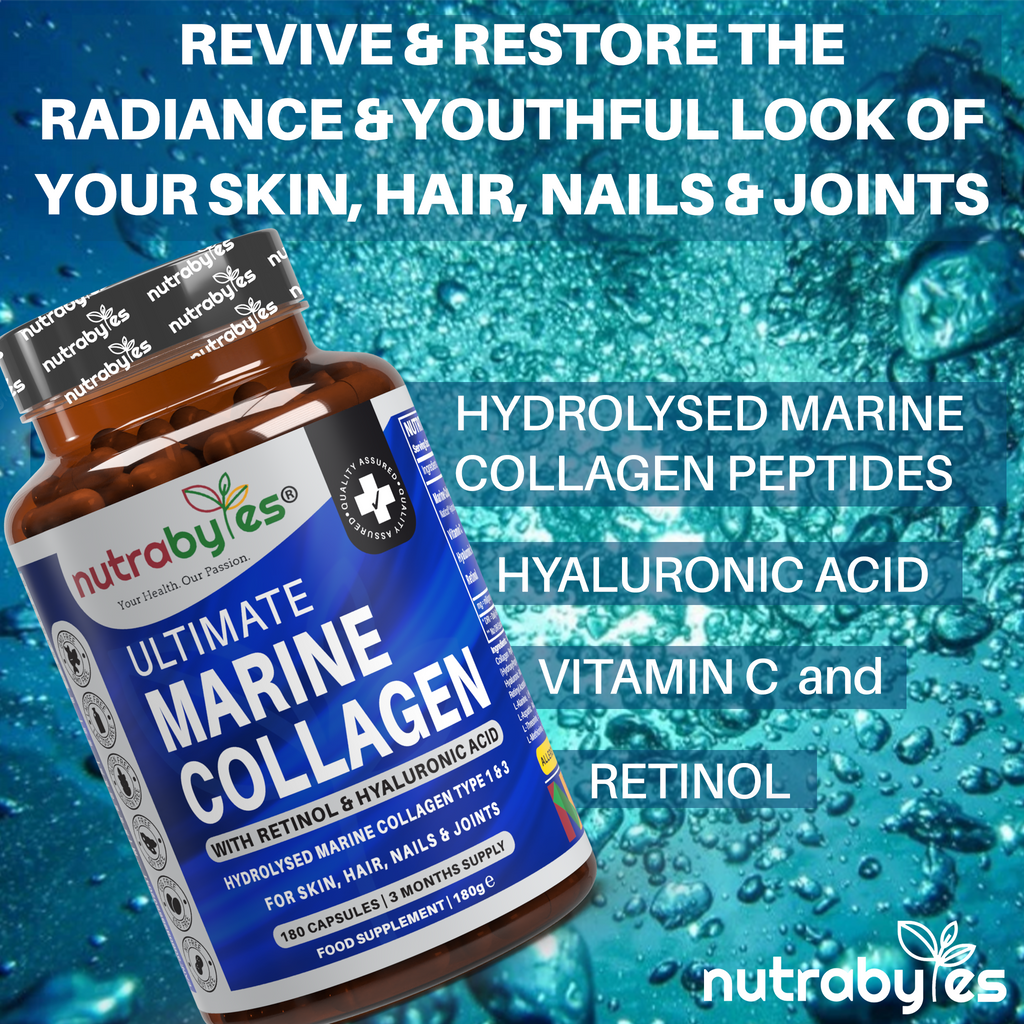 Marine Collagen Capsules with Vitamin C and Hyaluronic Acid (90 Days)