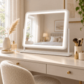 Luna White 58cm LED Vanity Mirror with Tilt Stand