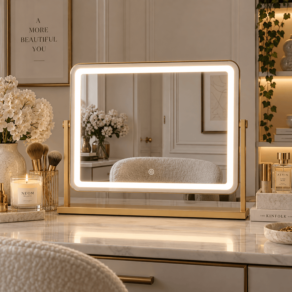Gigi Glamour Gold LED Vanity Mirror