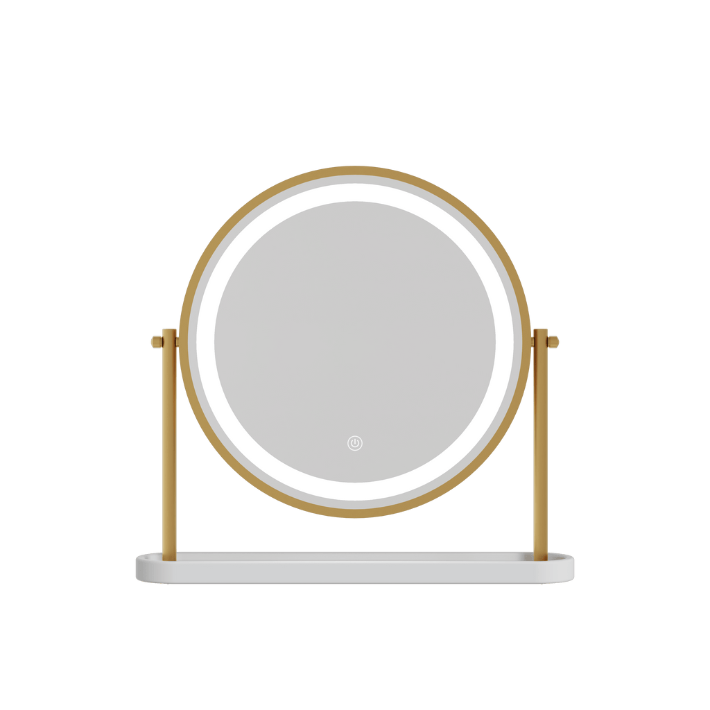 Island Round LED Vanity Mirror – Glamour Gold