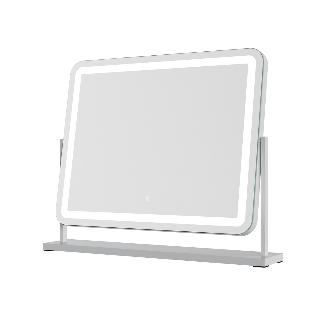 Luna White 58cm LED Vanity Mirror with Tilt Stand