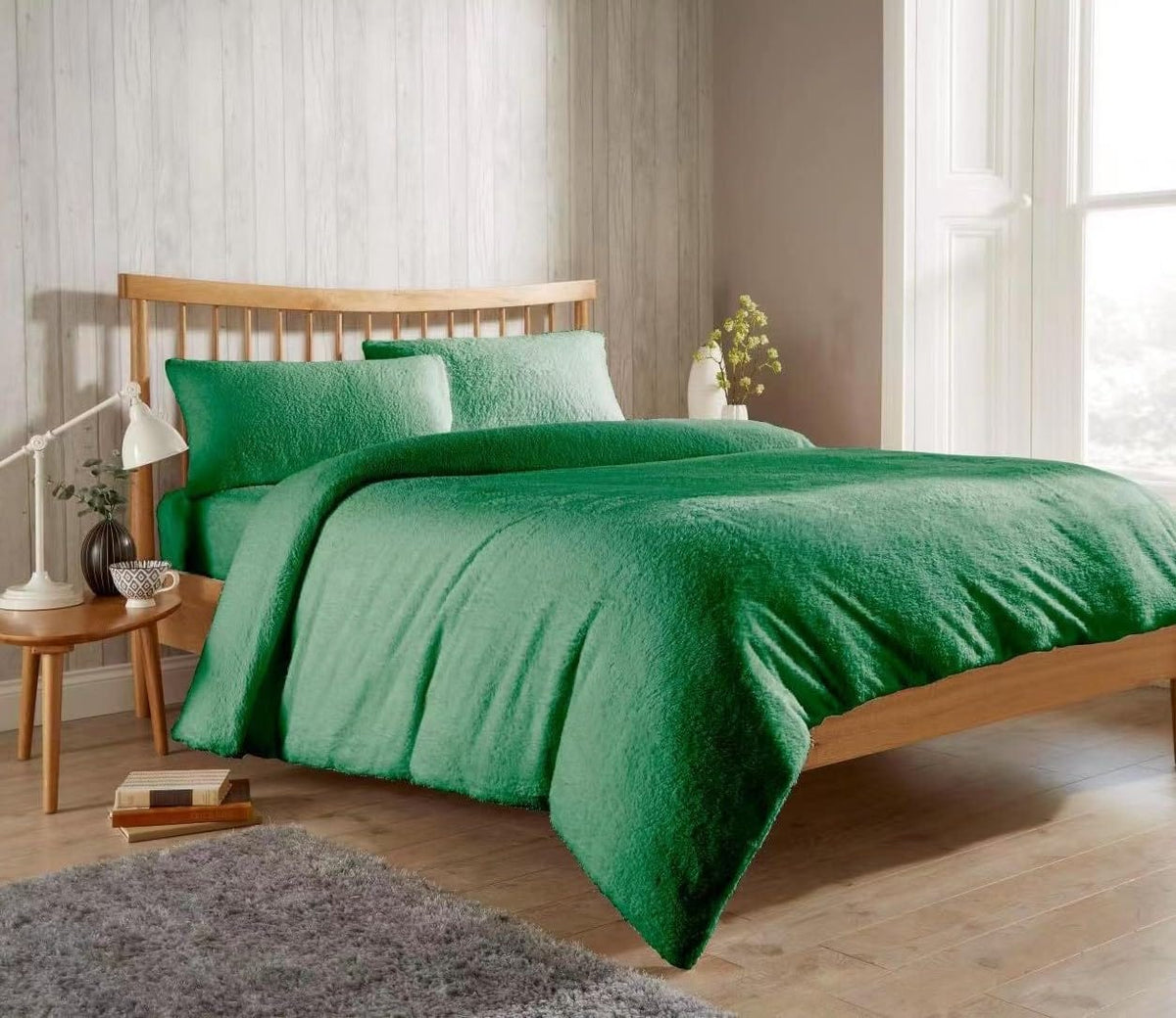 OLIVIA ROCCO Teddy Fleece Duvet Cover Set Plush Ultra Cosy Winter Bedding