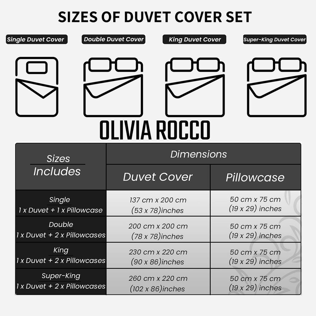 OLIVIA ROCCO Belgravia White Microfibre Duvet Cover Set With Pillowcases Soft Easy Care