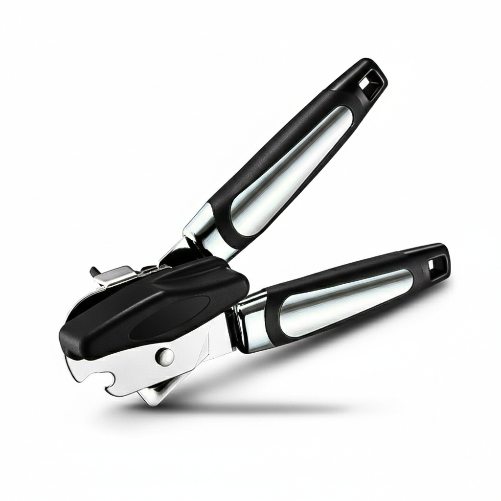 Heavy Duty Stainless Steel Tin Can Opener Cutter Easy Comfy Handle Grip Kitchen