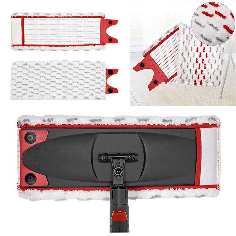 Replacement Microfibre Mop Pads compatible with Vileda Spray Mop, Double Buckle Household Mop Head