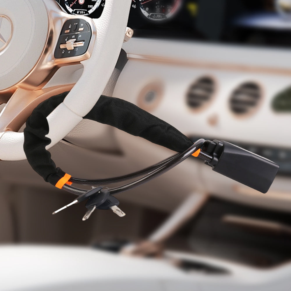Car Steering Wheel Lock With 3 Keys Anti Theft Device Seat Belt Lock Steering UK