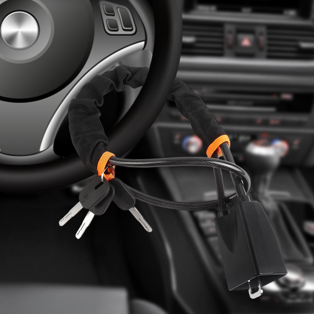 Car Steering Wheel Lock With 3 Keys Anti Theft Device Seat Belt Lock Steering UK