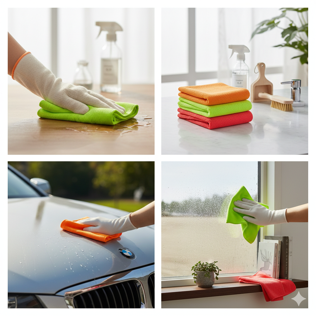 PACK OF 3 MICROFIBRE CLOTHS - SIZE 30 X 30 CM - CLEANING/DUSTING/POLISHING CLOTH