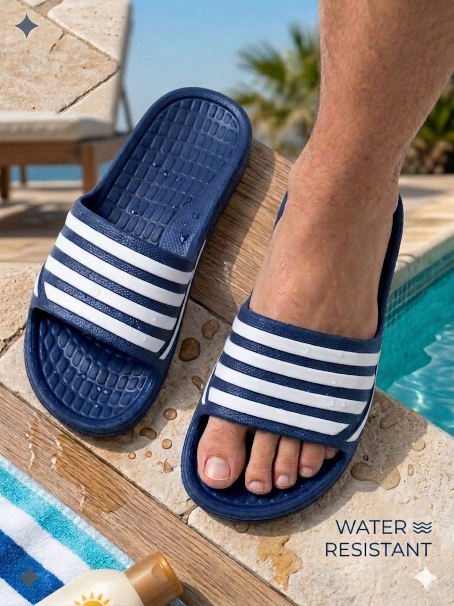 SURF LIFE Men’s Pool Sliders – Lightweight, Water-Resistant Slip-On Sandals,...