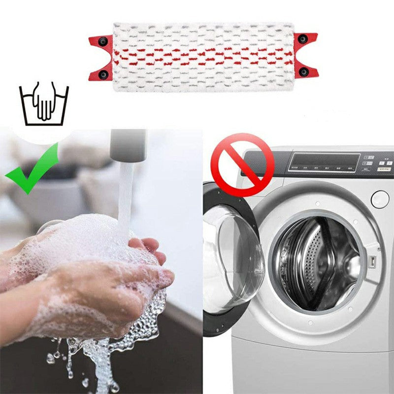 Replacement Microfibre Mop Pads compatible with Vileda Spray Mop, Double Buckle Household Mop Head