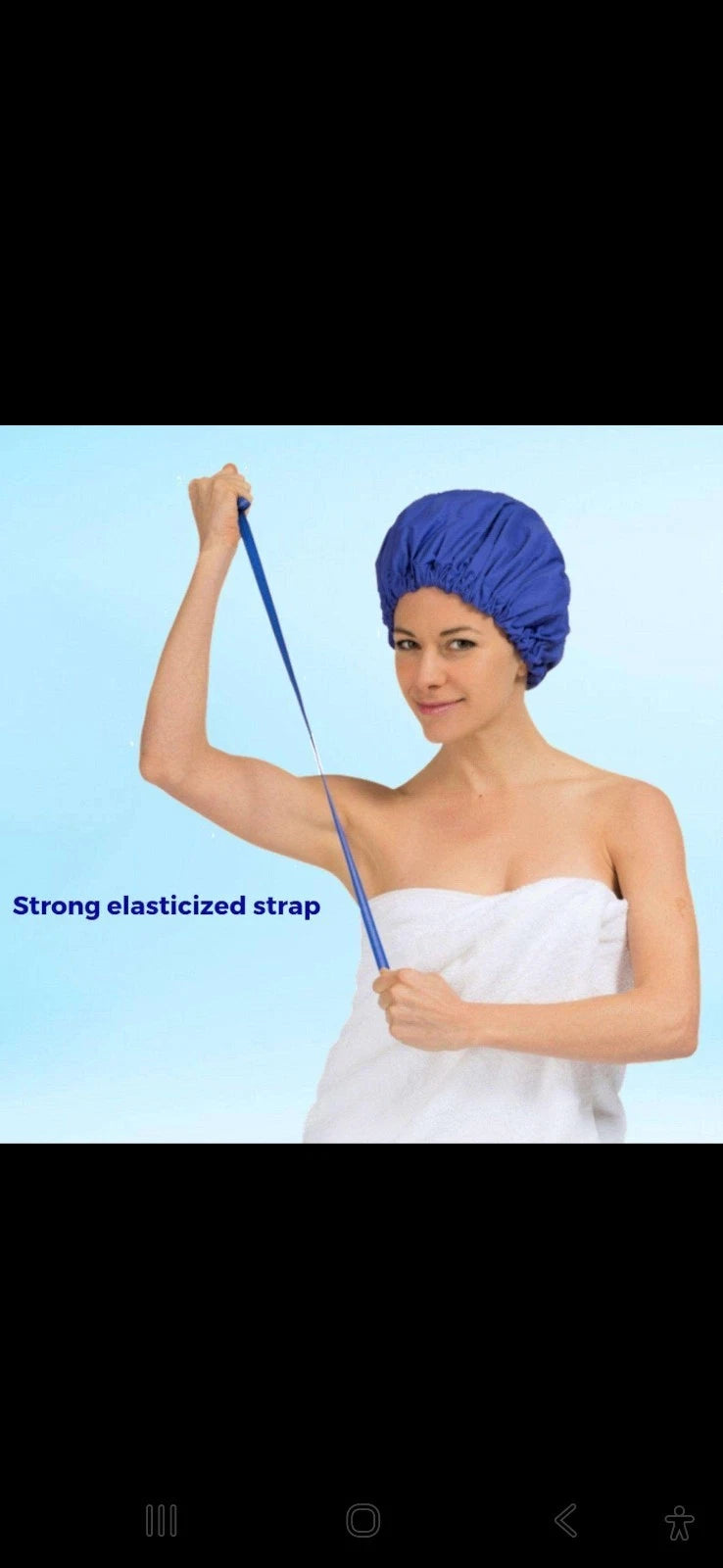 Shower Cap Women Bath Hat Hair Reusable Spotty Cover Waterproof Bathing Hat 8Pcs